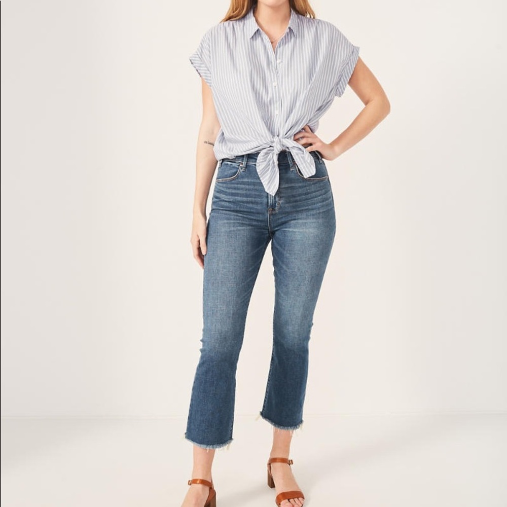 Abercrombie ankle flare denim
